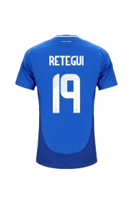 Italië Mateo Retegui #19 Voetbaltruitje Thuis tenue EK 2024 Korte Mouw